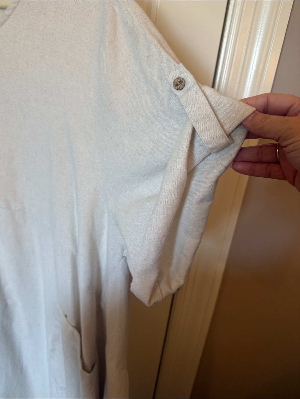 Women’s Lagenlook Cotton Linen Dress - Picture 3 of 9
